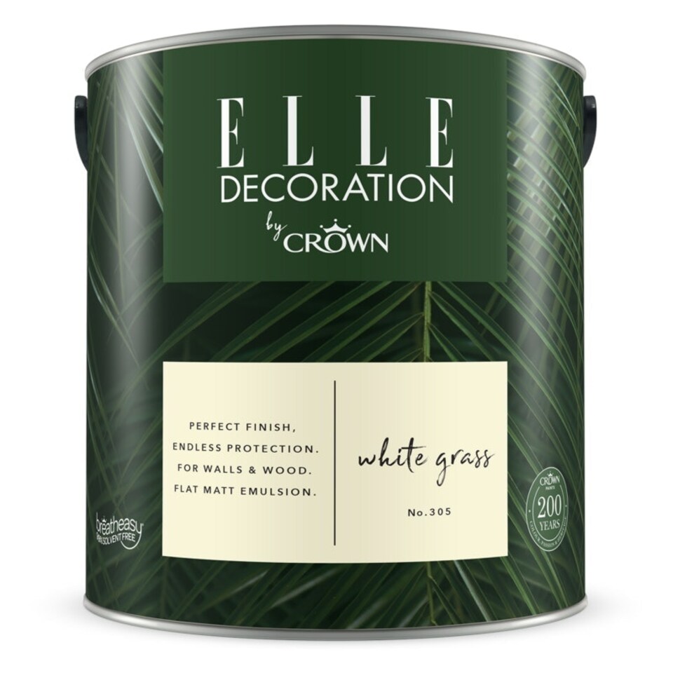 image 1 of Elle (Crown) Flat Matt White Grass (305) 2.5L