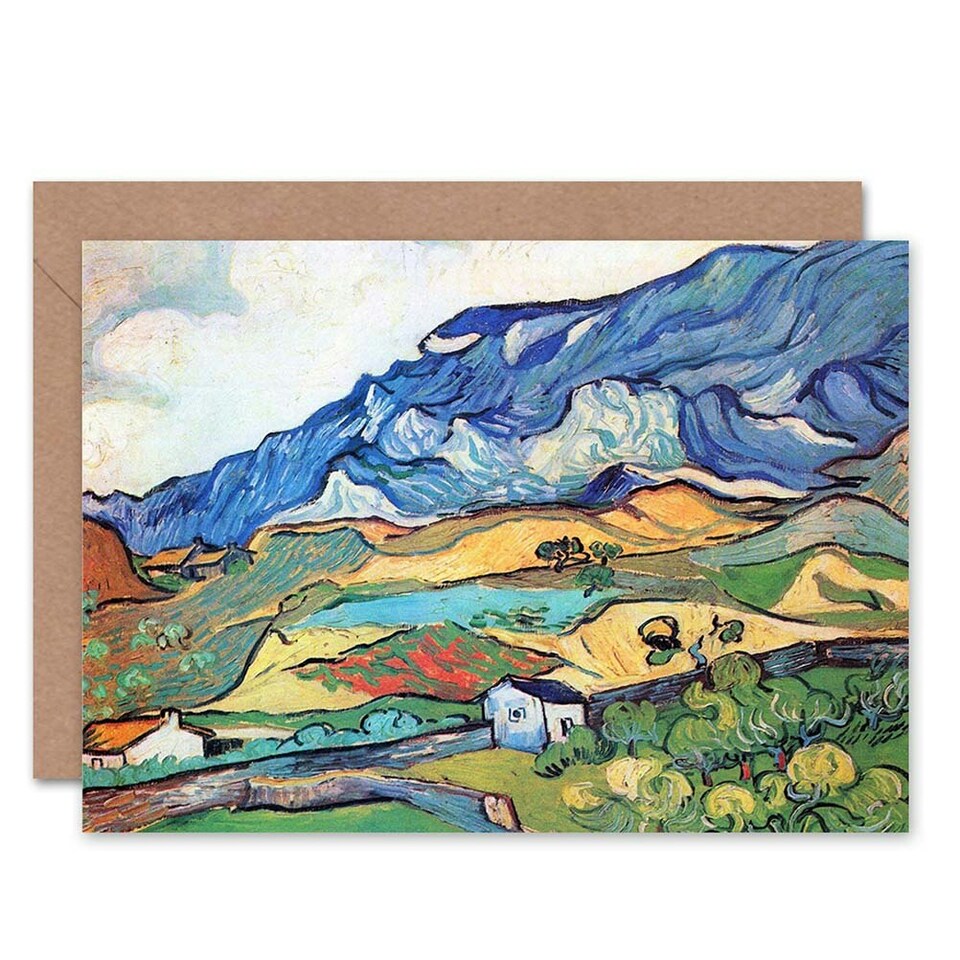 image 1 of Les Alpilles Mountain Landscape Saint Remy Van Gogh Greeting Card