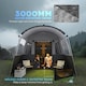 image 8 of Outsunny 8-Person Camping Tent Tunnel Design with 4 Large Windows Dark Grey