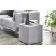 image 1 of Platinum Wool Effect Lamp Table Grey