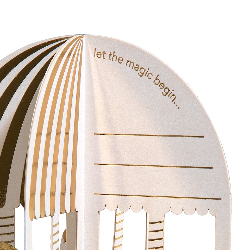 image 1 of Hallmark Hall And Co Premium Card - 3D Pop-Up Vintage Carousel - Paper Fables