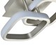 image 3 of Contemporary Compact Double Head 40w LED Ceiling Light Fitting in Brushed Nickel | Silver