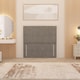 image 4 of Divan Bed Base with 2 Drawers & Plain Floor Standing Headboard Plush Velvet | Silver | Silver
