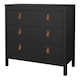 image 3 of Barcelona Chest 3 Drawers in Matt Black