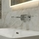 image 9 of Balterley Square Wall Mount 2 Tap Hole Basin Mixer Tap & Back Plate - Wall Mounted 2 Tap Hole Basin Mixer Tap | Silver | Chrome | 1