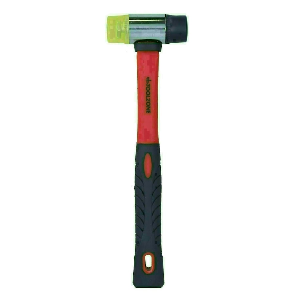 image 1 of 30mm Rubber & Nylon Mallet Fibre Handle Jewellers Hammer Window Glazing