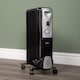 image 10 of 2000w 2kw 9 Fin Slimline Black Oil Filled Radiator Heater with Adjustable Thermostat