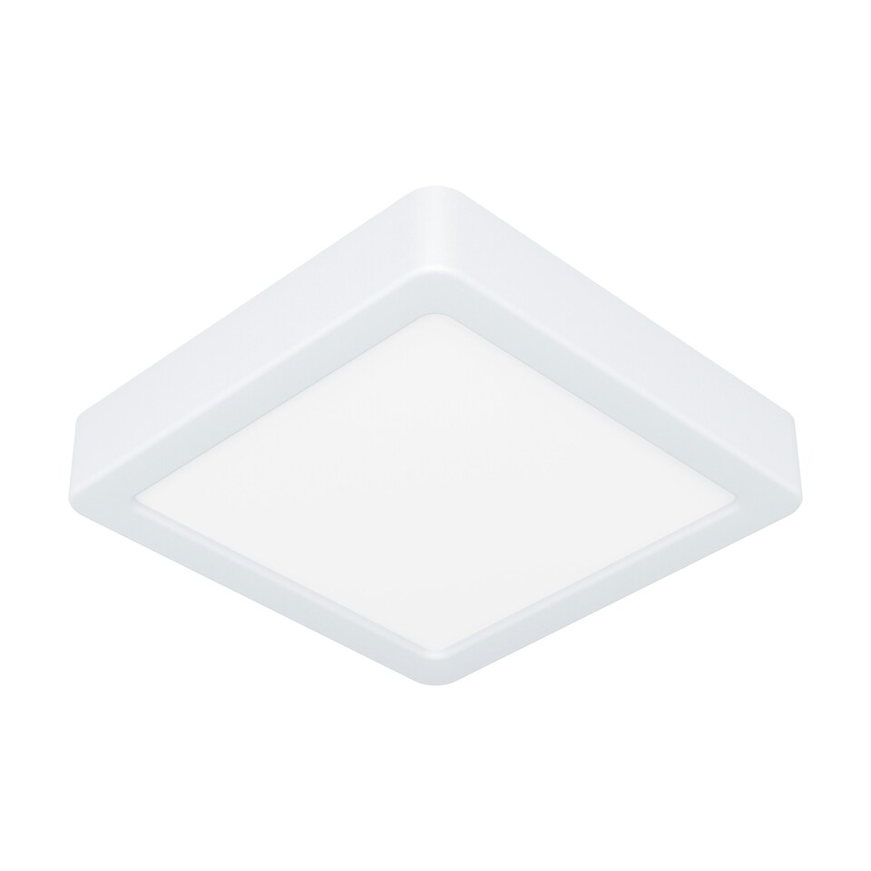 image 1 of EGLO Fueva 6 Ultra-Slim White Square LED Ceiling Light WBS White