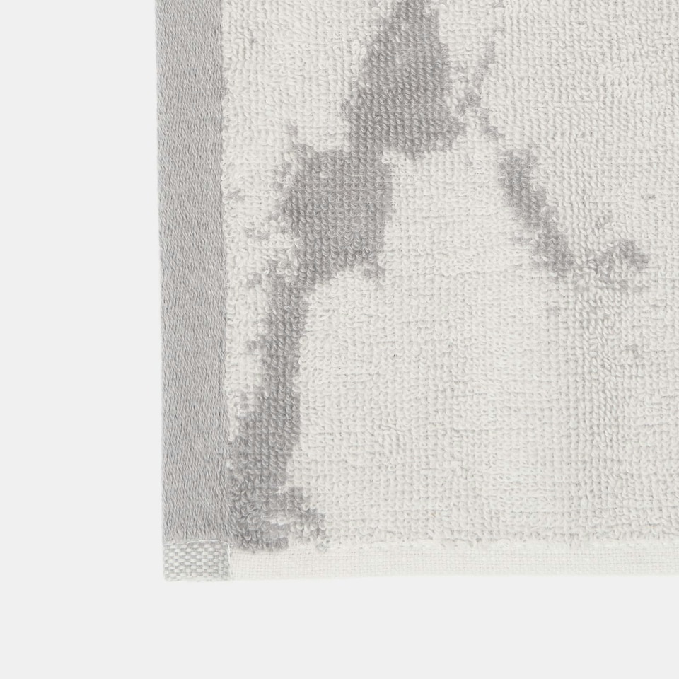 image 1 of OHS 2 Pack Luxury 100% Cotton Marble Jacquard Absorbent Quick Drying Bath Towel Grey | Bath towel