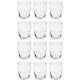 image 1 of Galata Short Whiskey Tumblers Tall Highball Drinking Glasses Stackable Set | Clear | Clear | Short Set of 12
