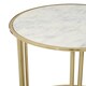 image 4 of Interiors by Premier White Marble Round Side Table Gold