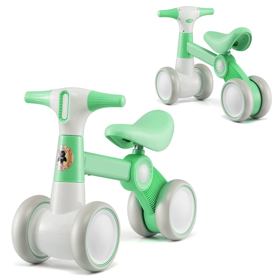 image 1 of COSTWAY Cute Baby Balance Bike Childrens Bicycle Green