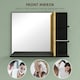 image 4 of HOMCOM Bathroom Mirror Wall Mount Vanity Mirror with 4 Storage Shelves, Black