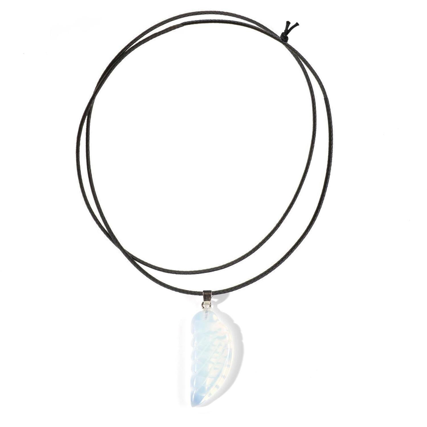 Myga Angel Wing Pendant Necklace in Light Blue