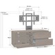image 1 of Centurion Supports Gallus Walnut with 2-Walnut Drawers and 3-Shelf 32"-55" LED/LCD/Plasma Cabinet TV Stand with Mounting Arm | Multi | 1