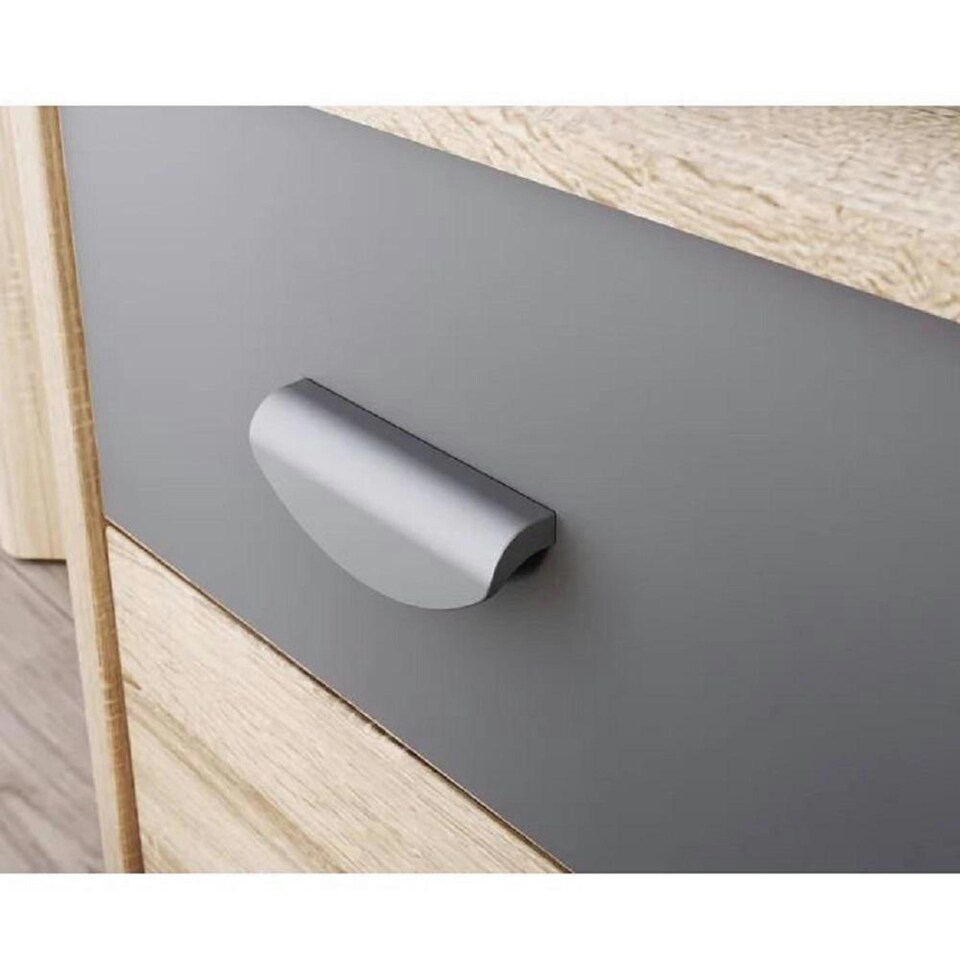 image 1 of Yoop 2 Drawer Bedside Cabinet Sonoma Oak Finish