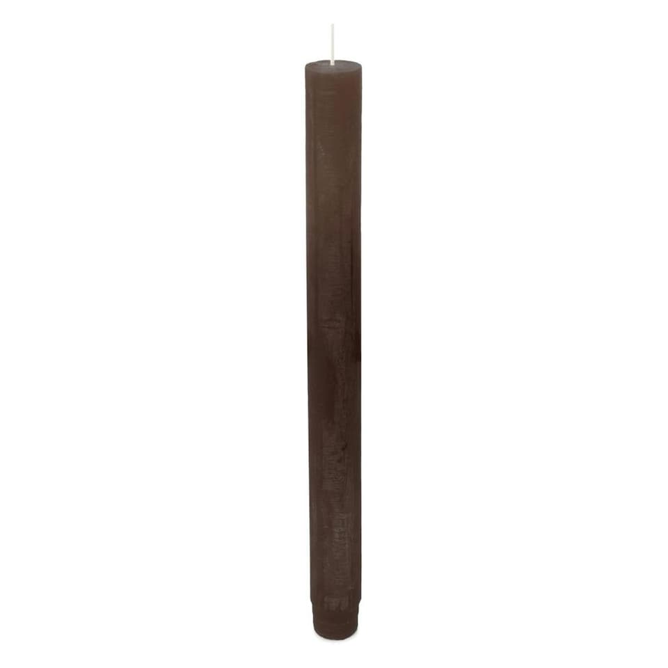image 1 of Spaas Rustic Unscented Dinner Candle 25cm - Dark Brown | Brown | One Size | 1