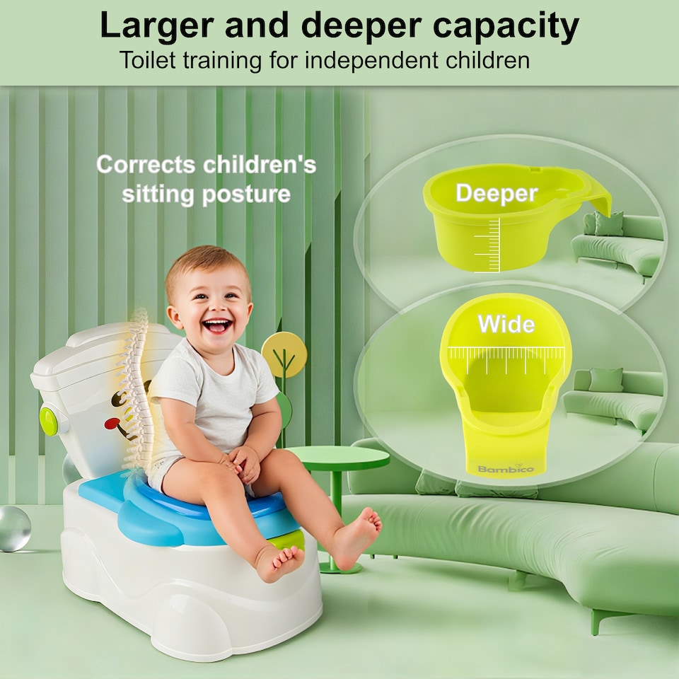 image 1 of Bambico Bambico Children's Potty Toilet With Removable inner bucket | Blue