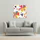 image 2 of Maple Leaves & Geometric Patterns (Canvas Print) 61 x 61 x 4cm
