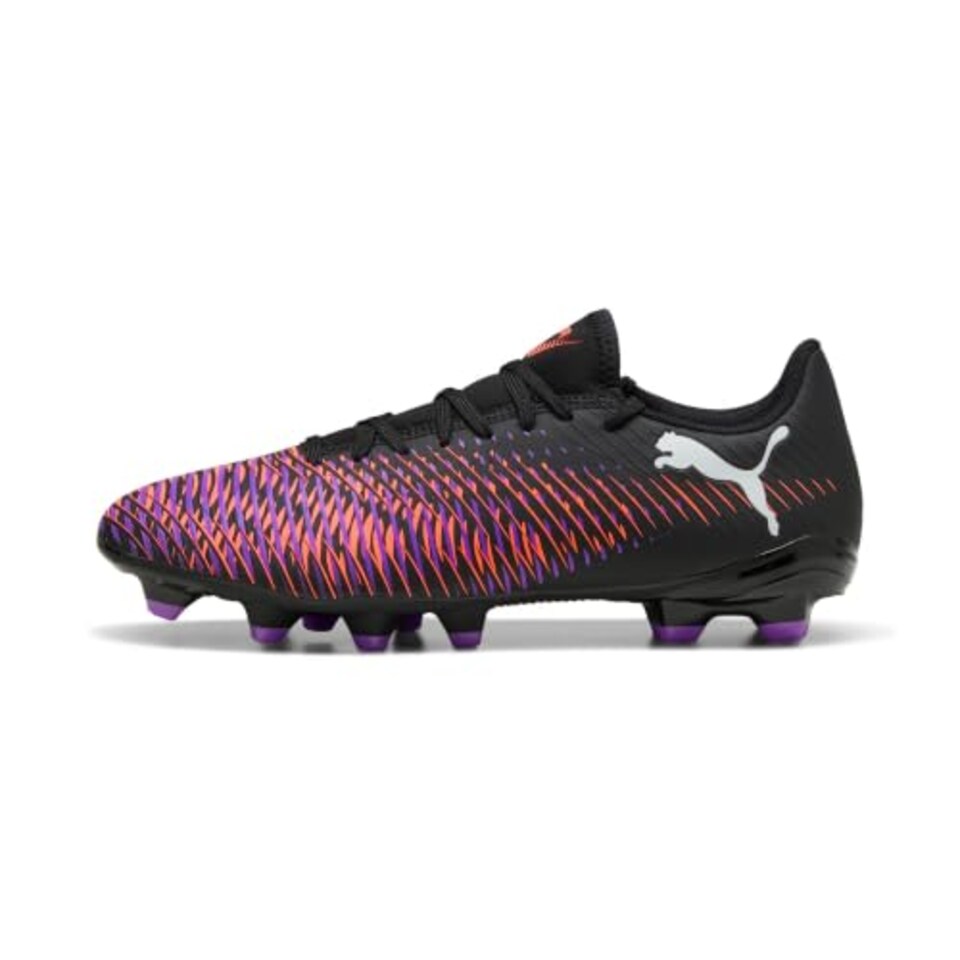image 1 of Puma Unisex Future 8 Play Firm Ground/Artifical Ground Football Boots, Black- White-Glowing Red, 12 UK