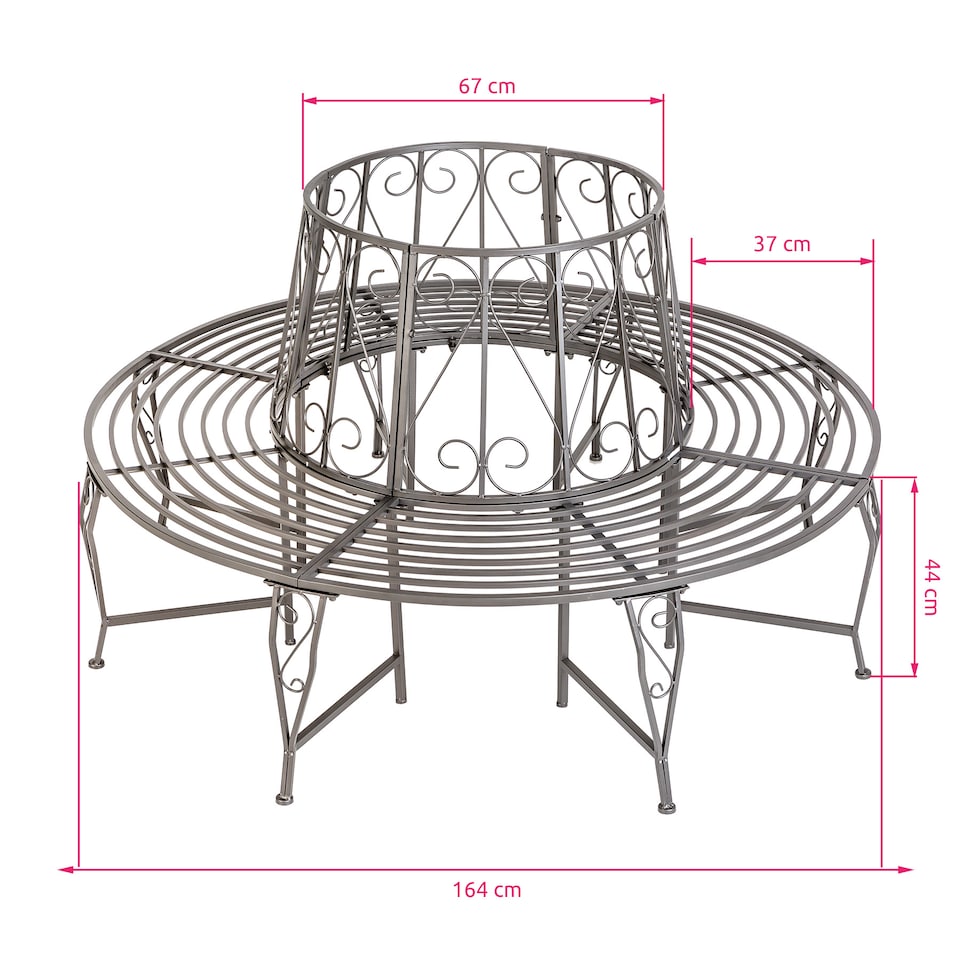 image 1 of Garden Bench Enyd - circular tree bench, 164 x 164 x 89 cm