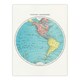image 1 of Western Hemisphere 1908 Map Rand McNally Vintage Wall Art Poster Print 12X16"