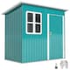 image 1 of Outsunny 7 x 4ft Galvanised Steel Garden Shed with Foundation Kit, Green 