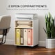 image 3 of HOMCOM 2-Tier Printer Stand with Storage and Wheels, White | White | White | 40W x 35D x 55.5H cm