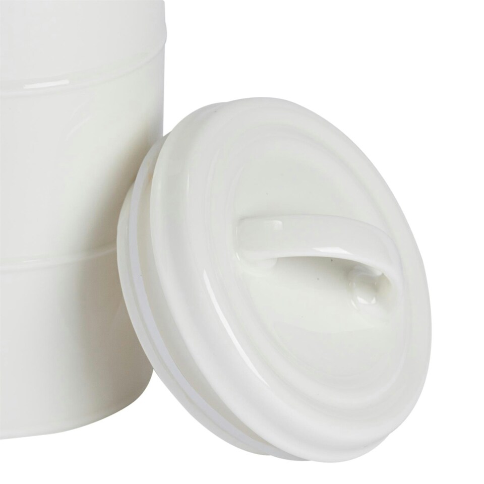 image 1 of Nicola Spring White Farmhouse Sugar Canister - 11cm