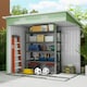 image 8 of Outsunny 7 x 4ft Outdoor Garden Storage Shed for Backyard Patio Light Green