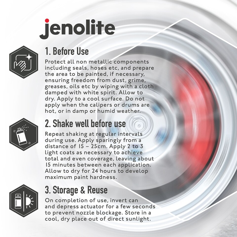 image 1 of Jenolite High Gloss Brake Caliper Paint - Green - 400ml -3-Pack