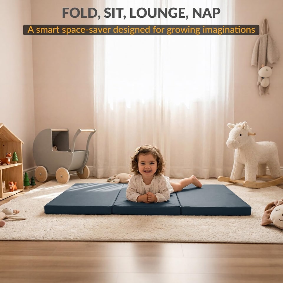 image 1 of Tri Fold Fold Out Z Bed Futon Sofa Chair Mattress