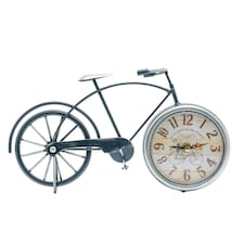Hometime Mantel Clock Bicycle Grey | Blue