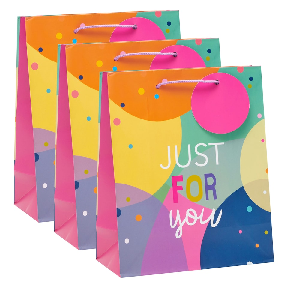 image 1 of Essentials Female Just For You Medium Gift Bag - Pack of 3