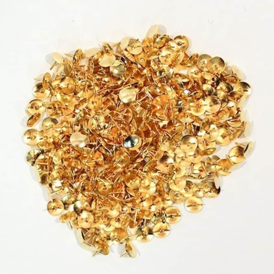 Metallic Golden Drawing Pins - Pack of 300