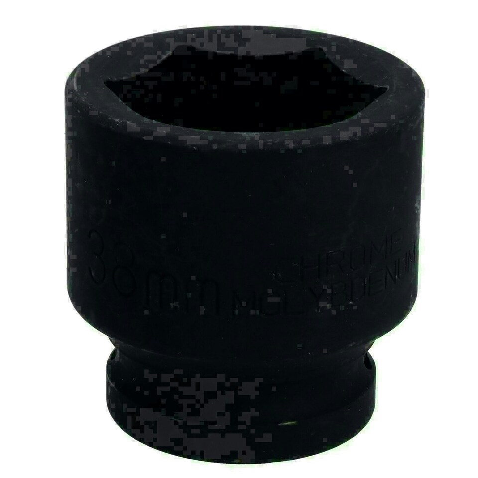 image 1 of 3/4" Drive 38mm Shallow Metric MM Impact Impacted Socket 6 Sided Single Hex