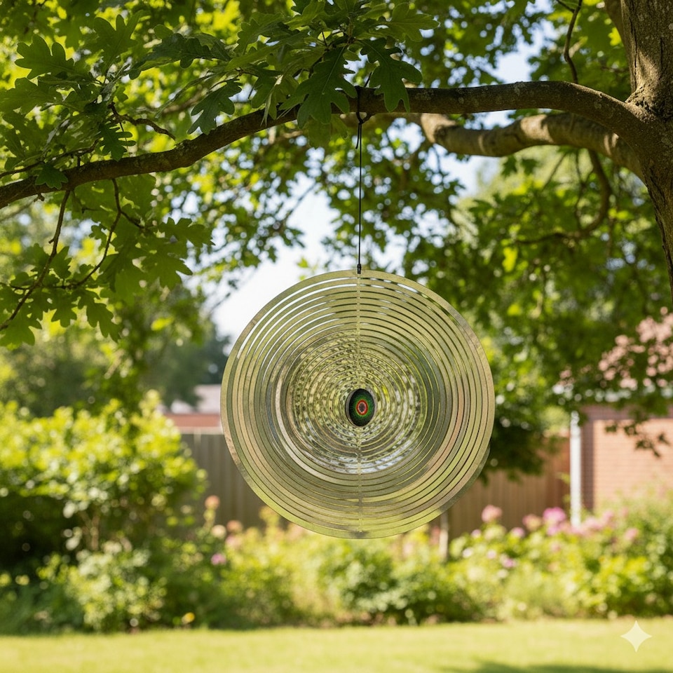 image 1 of Pisces Reflective Heron Pond Deterrent Spinner