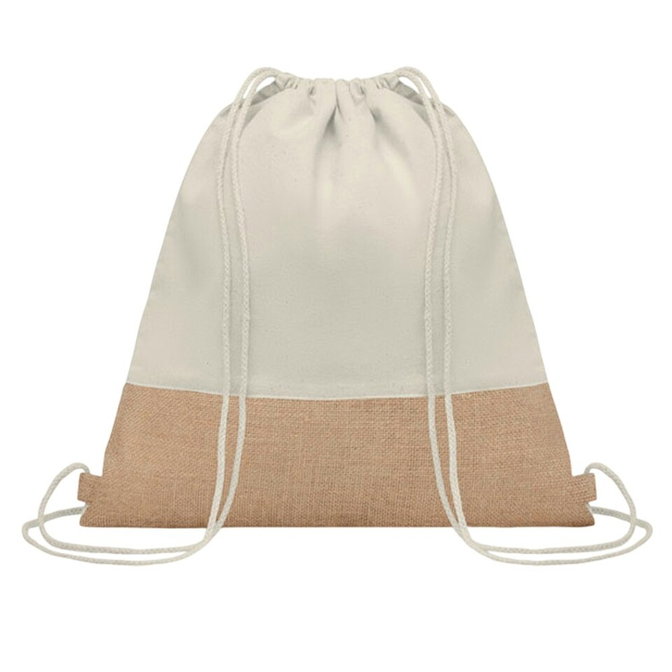 image 1 of MidOcean India Jute Drawstring Bag - Beige - One Size | Brown | Not provided
