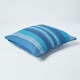 image 3 of Homescapes Cotton Striped Blue Cushion Cover Morocco - 45 x 45 cm | Blue | Blue | 45 x 45 cm