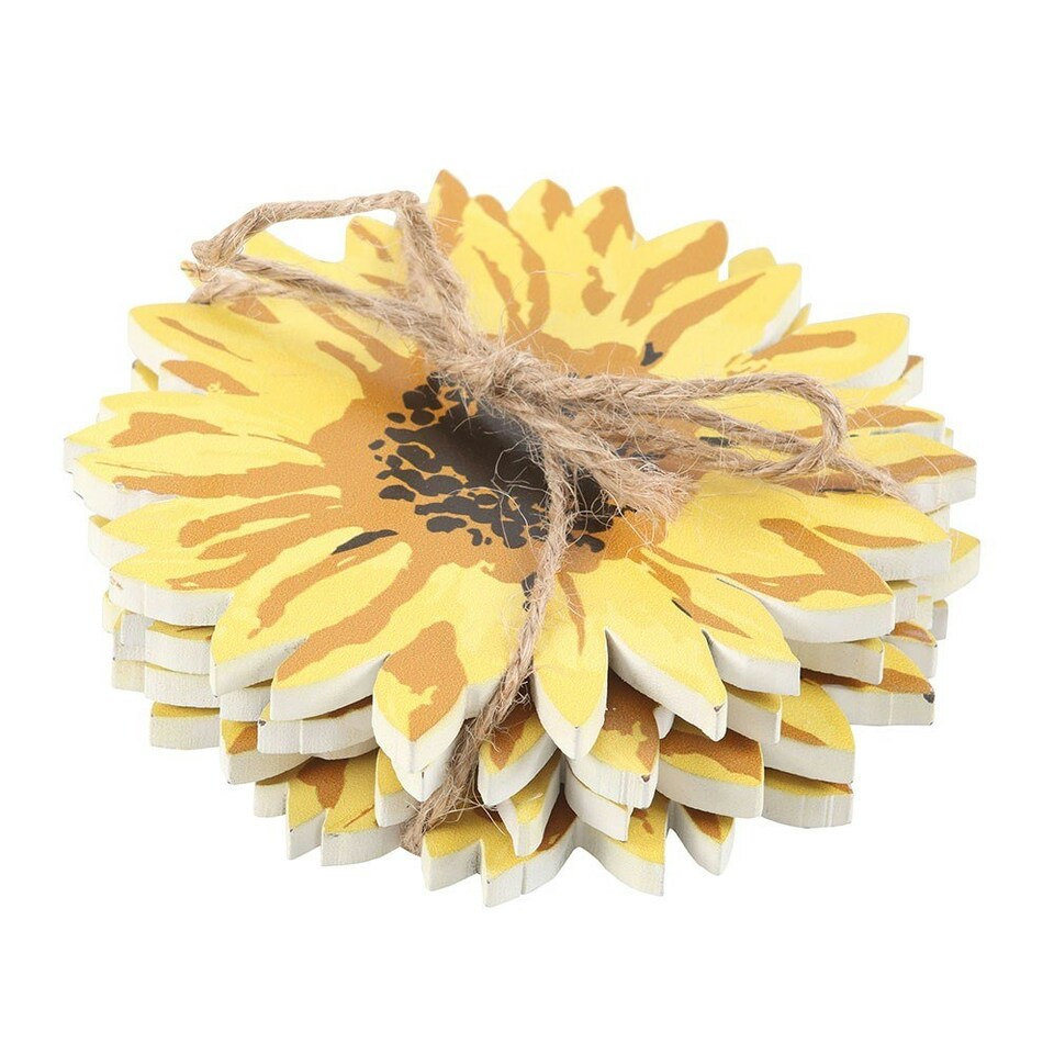 image 1 of Something Different Sunflower Coasters - Yellow - One Size