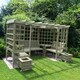 image 3 of The Riviera Seated Pergola, Corner Arbour Seat - L210 x W335 x H205 cm - Assembly Included - Set of Waterproof Cushions Included