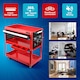 image 6 of 3-Tier Heavy Duty Tool Trolley Cart with Drawer Roller Cabinet for Garage & Workshop