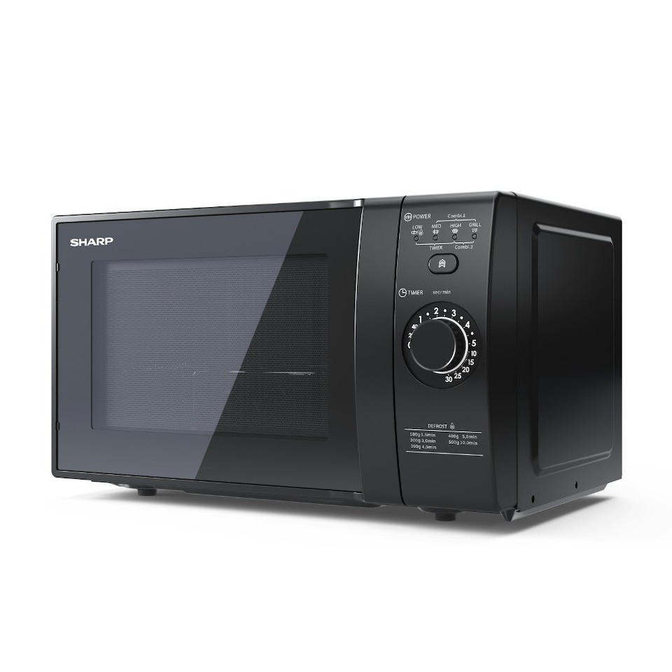 image 1 of SHARP YC-GG02U-B 700W Microwave Oven with 1000W Grill- Black