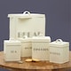 image 1 of Interiors By Premier 5pc Cream Kitchen Storage Set, Coffee, & Sugar Canisters With Utensil Holder, Ceramic Canisters With Lids