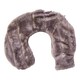 image 2 of K Collection Plain 1.1L Fluffy Neck & Shoulder Hot Water Bottle | Black | Charcoal | One Size | 1