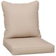 image 1 of Outsunny Garden Chair Cushion with Seat & Back Pad, CUSHION ONLY, Light Grey 