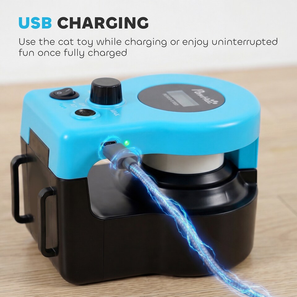 image 1 of PawHut Automatic & Remote Control Interactive Cat Toy DIY Track Mouse Sound