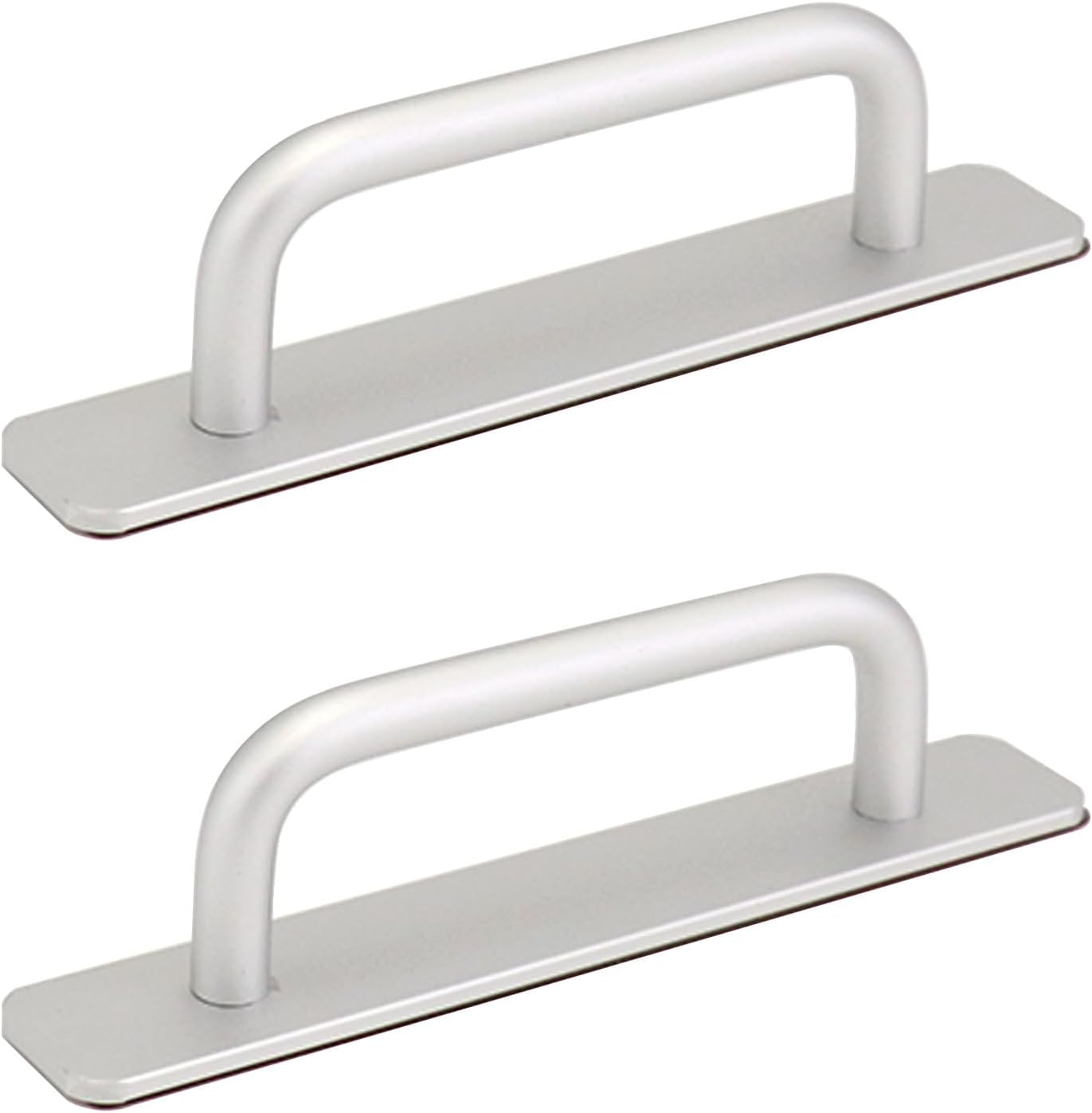 ® 2PCS Door Pull Handle Self Adhesive Aluminum Alloy Push Pull Door Handle Sliding Door Handle No Drilling for Gate Cupboard Toilet Cabinet Garage She