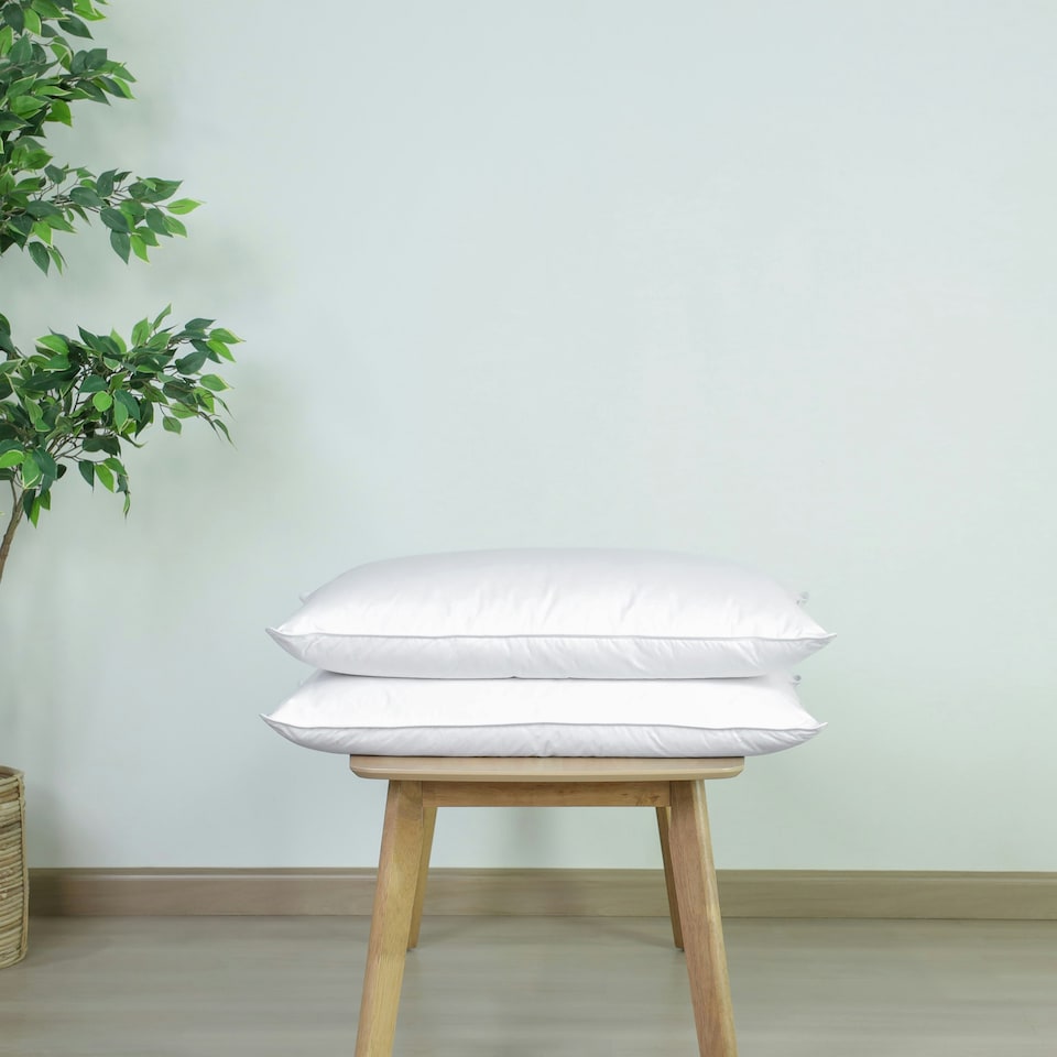 image 1 of Duck Feather & Down Pillow - Soft / Medium White | One Size