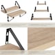 image 5 of Wall Shelves - set of 3, decorative metal brackets, high load-capacity, 3 widths included | Brown | industrial wood light, oak Sonoma | 40 x 12 x 12 cm | 1